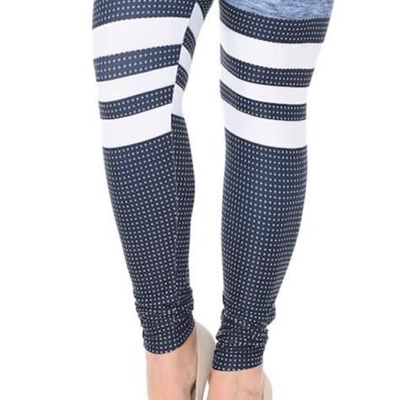 TRÏBE Split Crossfit Gym Workout Sport Full Length Blue Leggings Size XS NWT - Picture 5 of 5